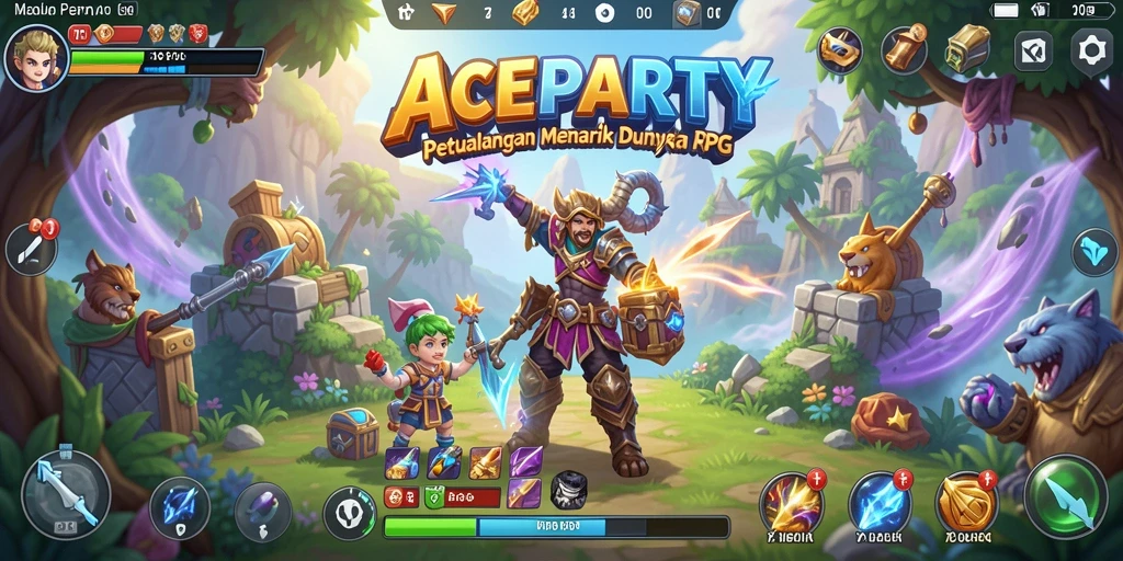 Tangkapan layar dari gameplay seru ACEPARTY di dunia RPG.