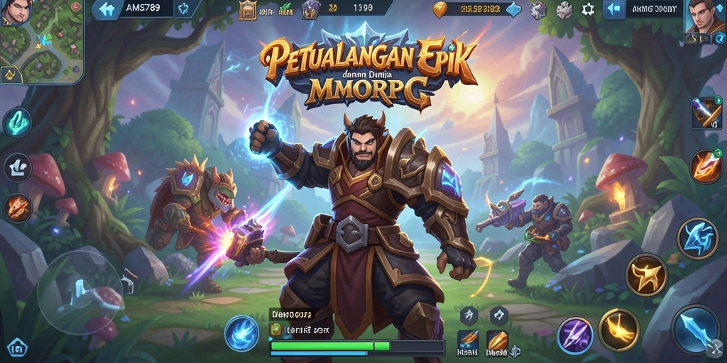 Tampilan gameplay epik dari <strong>AMS789</strong> dalam dunia MMORPG.