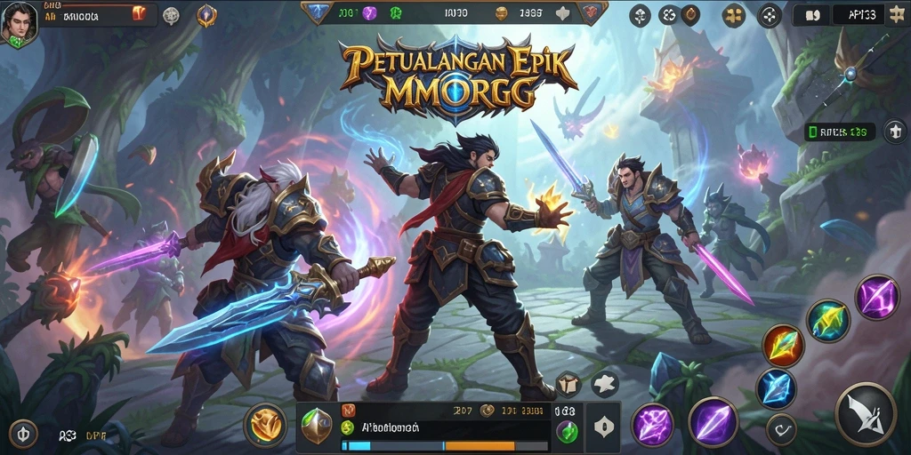 Screenshot gameplay yang menampilkan pertarungan epik di <strong>API33</strong>