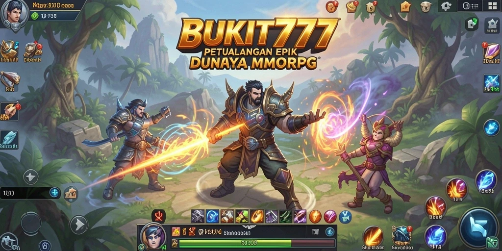 Gameplay menakjubkan BUKIT777 dalam dunia MMORPG yang luas.