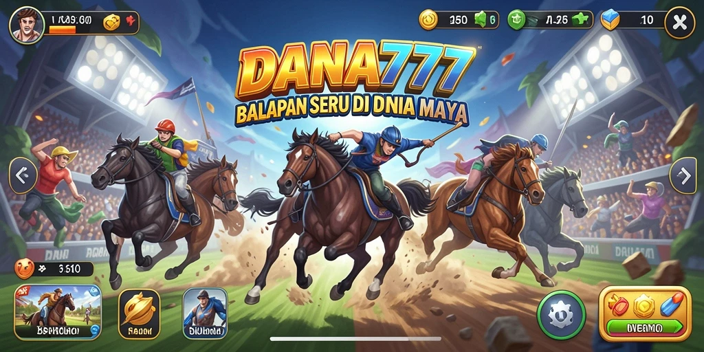 Tampilan gameplay DANA777 yang penuh aksi balap.