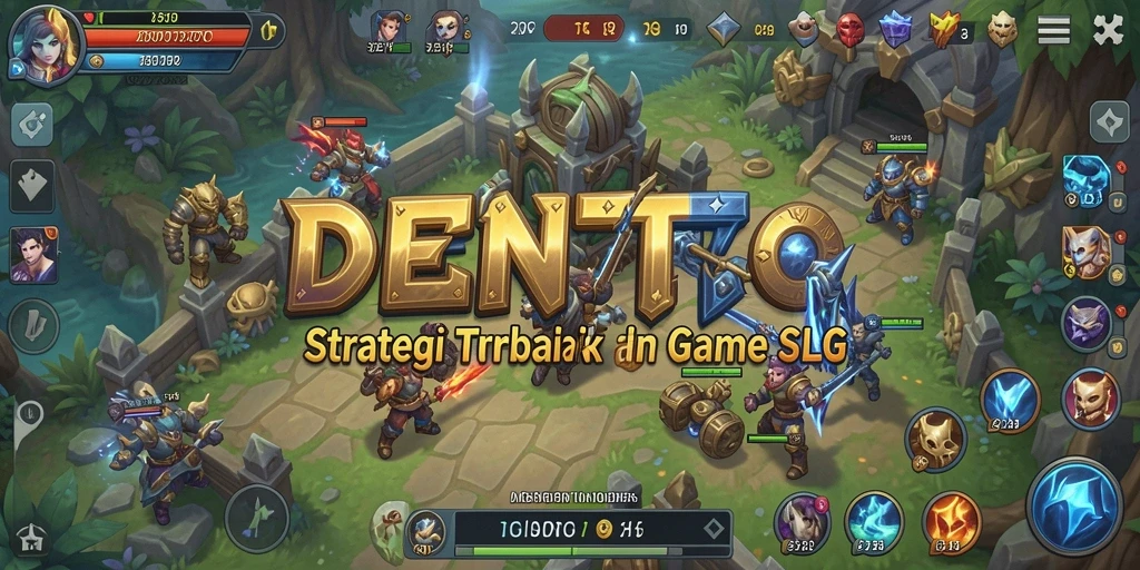 Tampilan gameplay seru di DENTOTO dengan strategi yang kompleks.