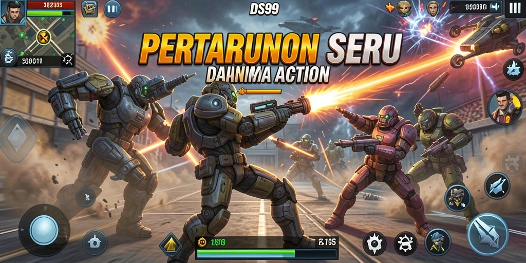 Screenshot menampilkan gameplay mendebarkan dalam DS99.