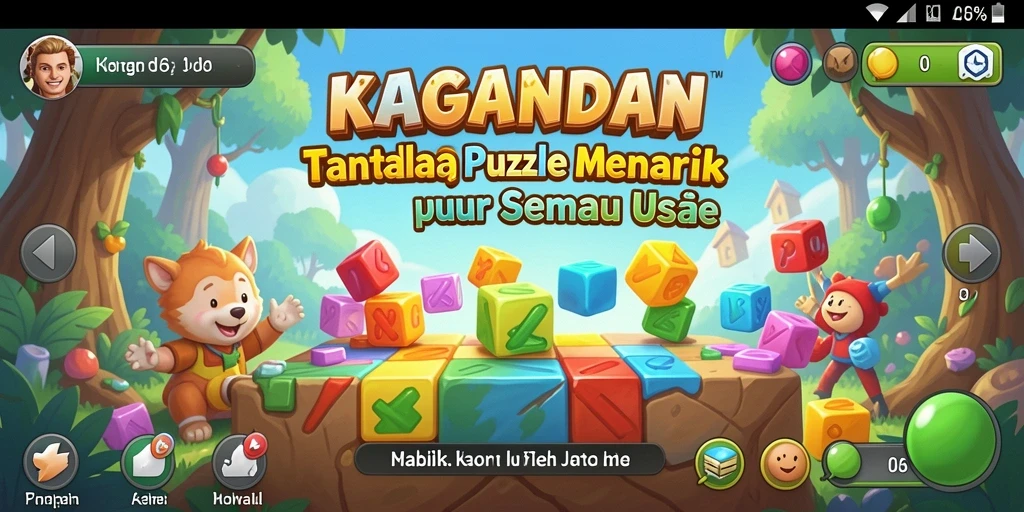 Tampilan gameplay KAGANDAN yang penuh tantangan.
