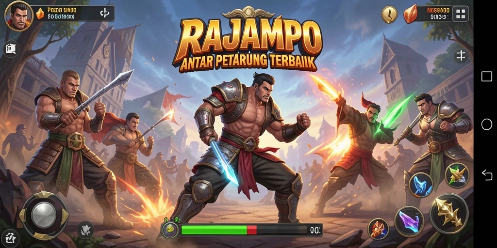 Tangkapan layar menampilkan aksi pertarungan di RAJAMPO dengan karakter yang memukau.