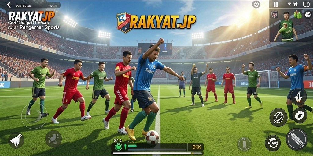 Tangkapan layar RAKYATJP menampilkan aksi seru dalam permainan olahraga.