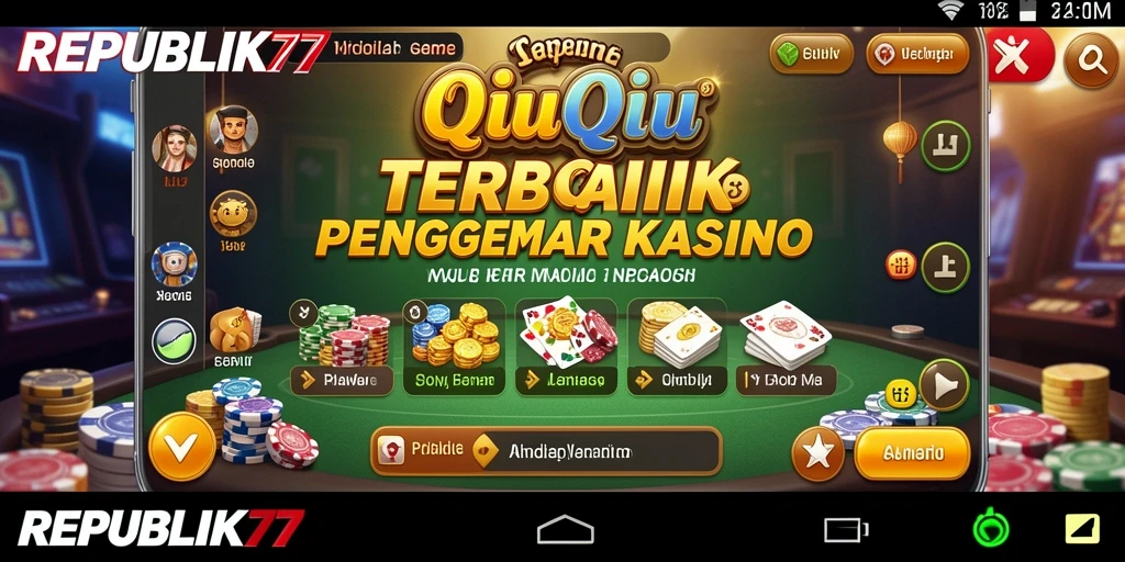Tampilan gameplay seru QiuQiu di REPUBLIK77.