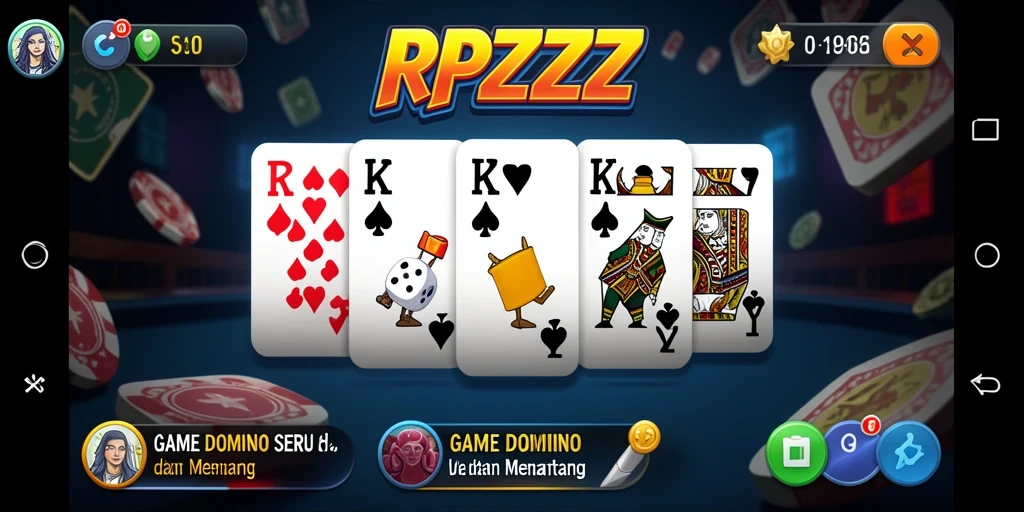 Tampilan gameplay Domino yang seru di RPZZZ.